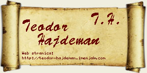 Teodor Hajdeman vizit kartica